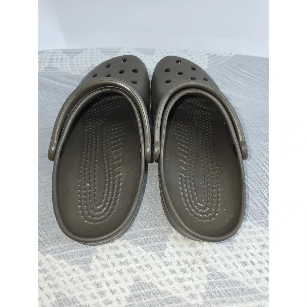 Crocs Classic Clogs Chocolate Brown Mens 7 Womens 9 Slip On Shoes M7 W9